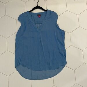 Blue sleeveless top